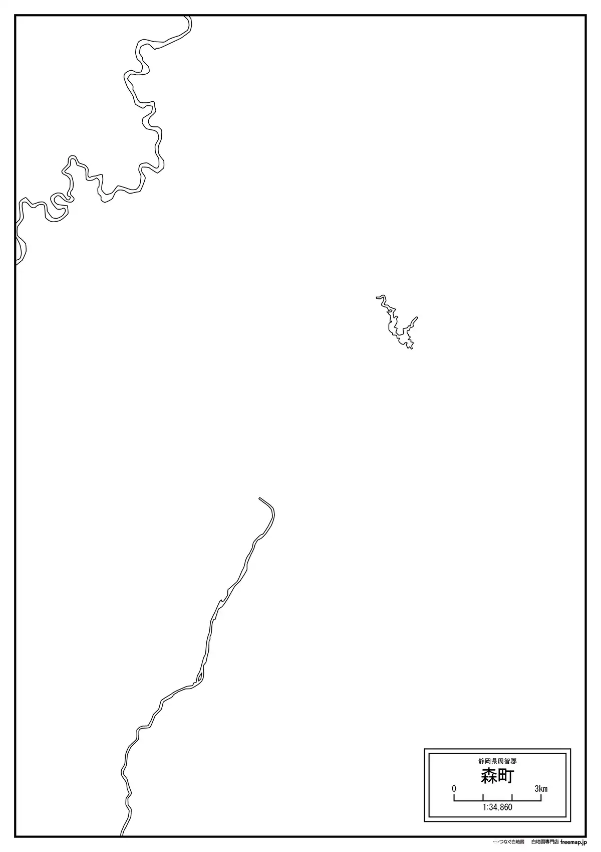 海岸線、川や池のみ記載