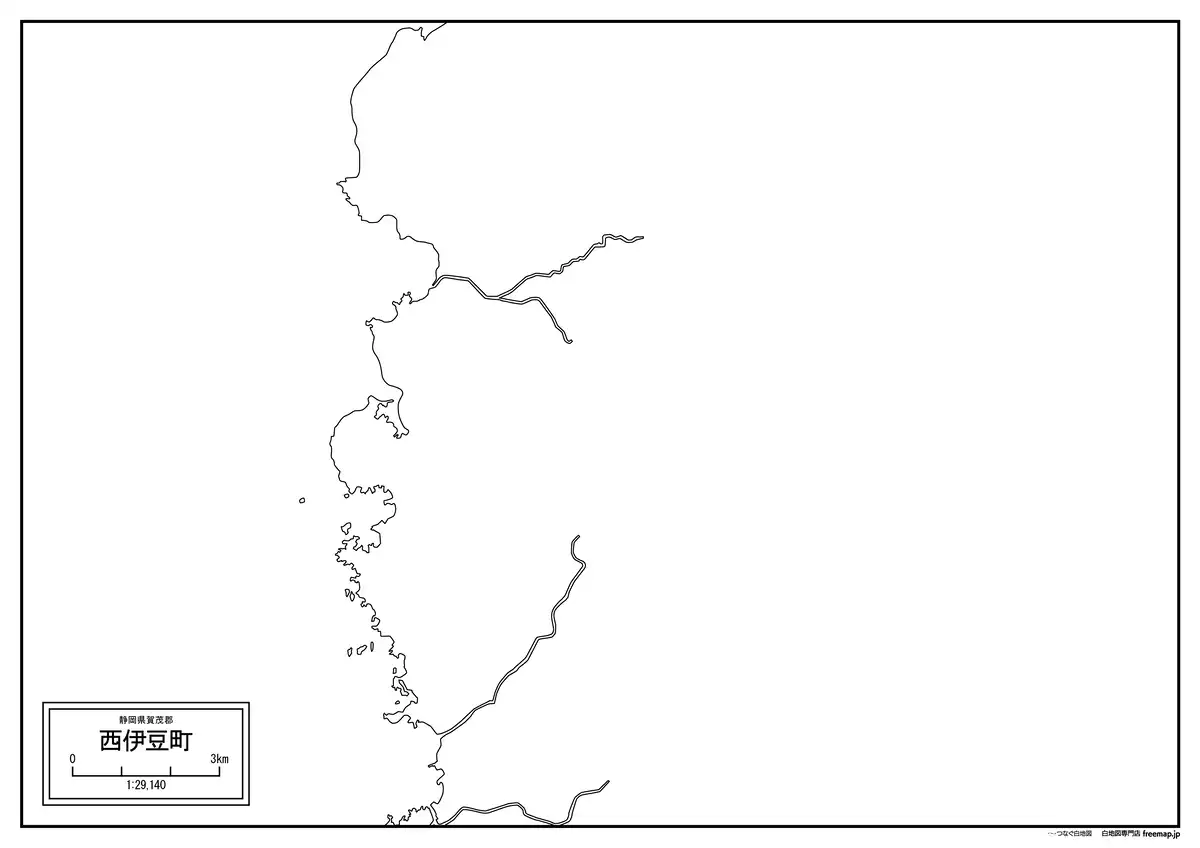 海岸線、川や池のみ記載