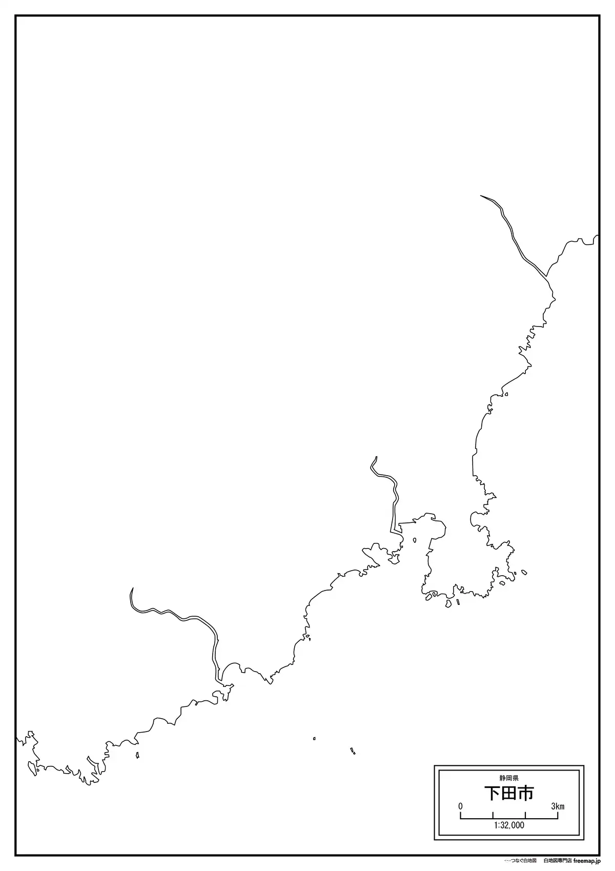海岸線、川や池のみ記載