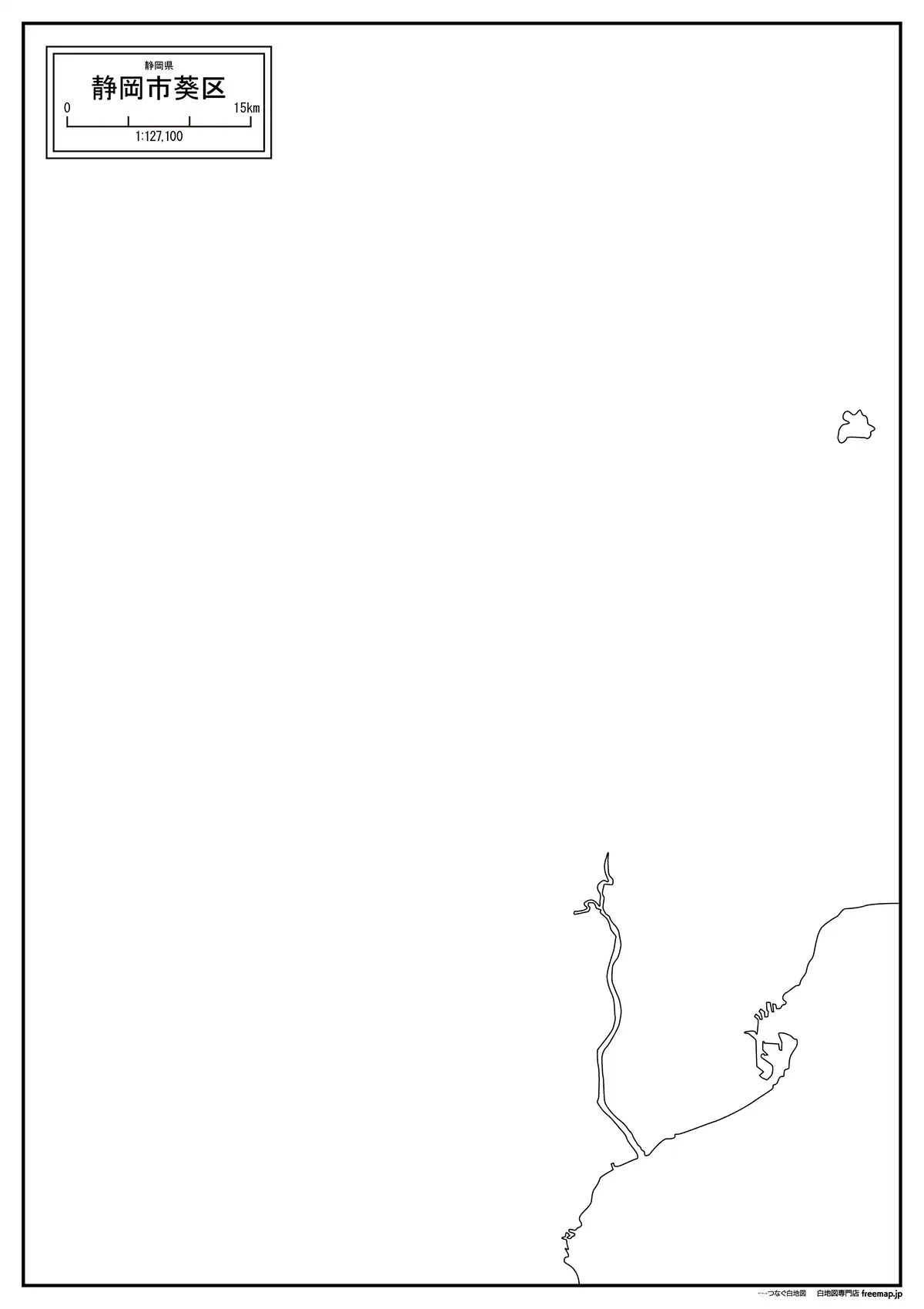 海岸線、川や池のみ記載