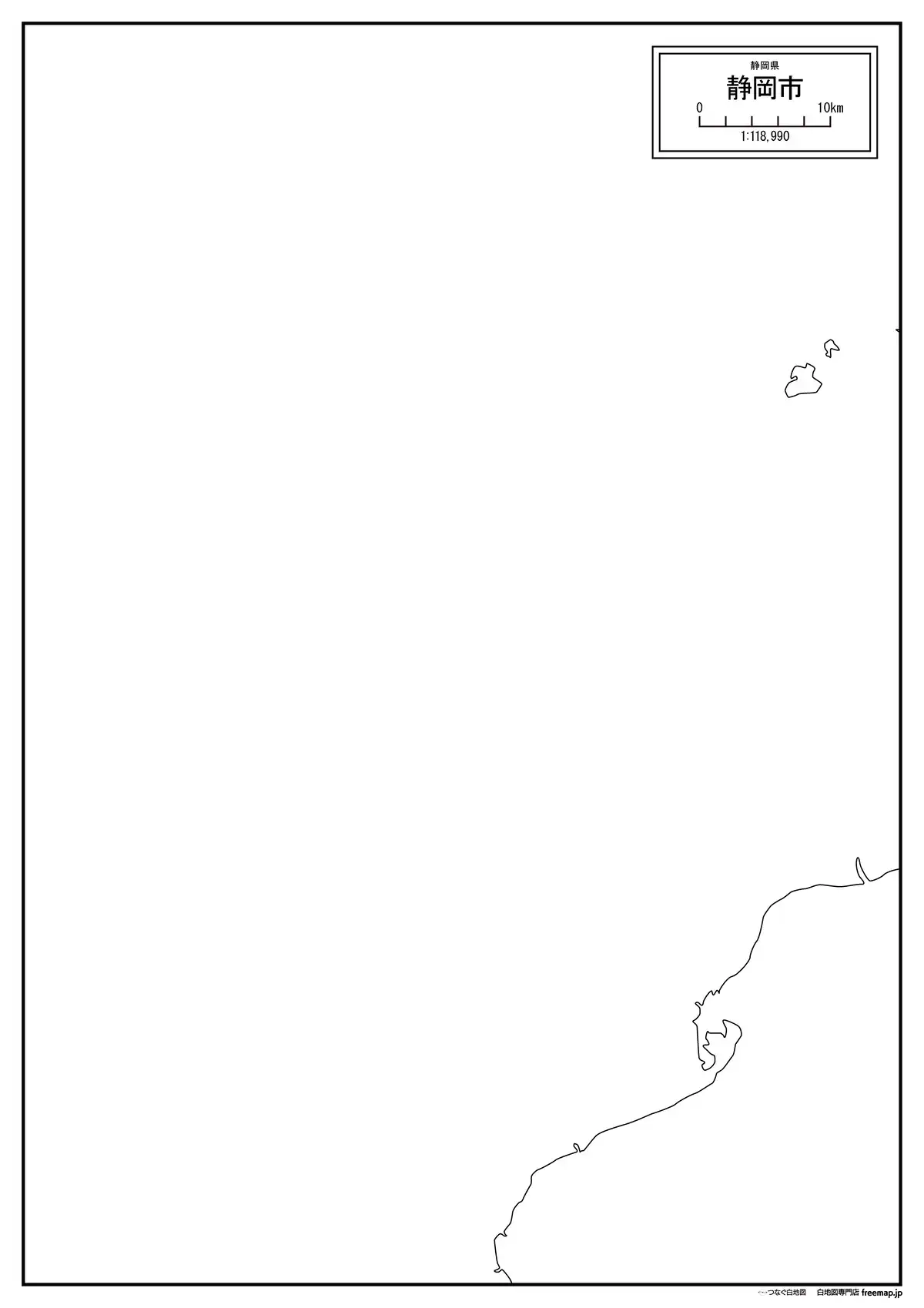 海岸線、川や池のみ記載