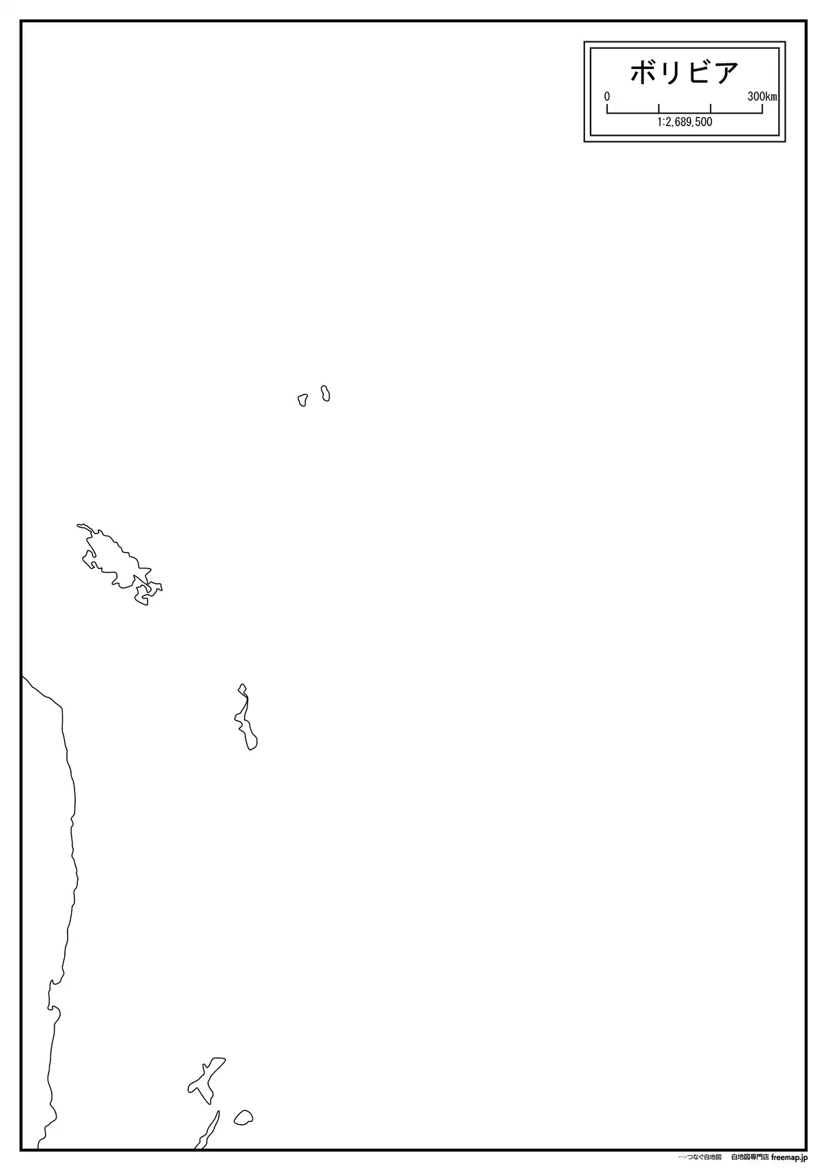 海岸線や川・池のみ記載