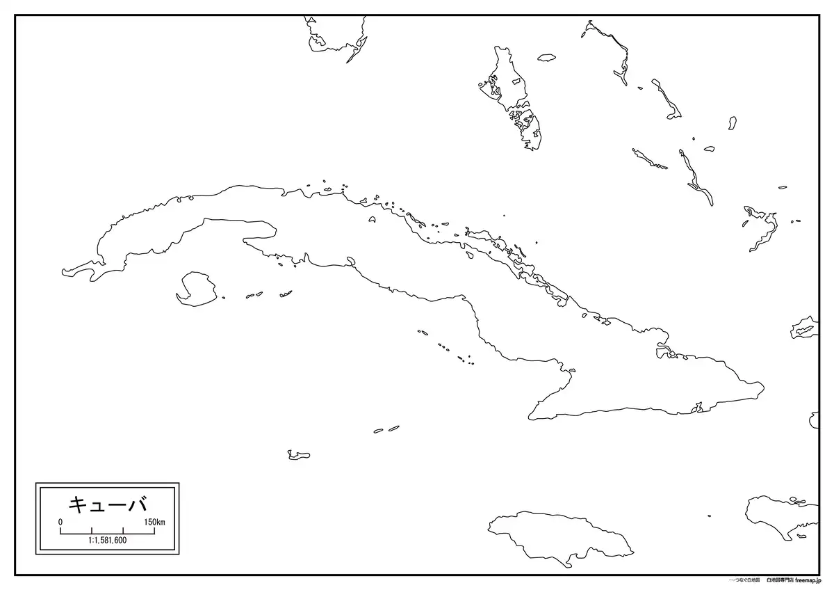 海岸線や川・池のみ記載