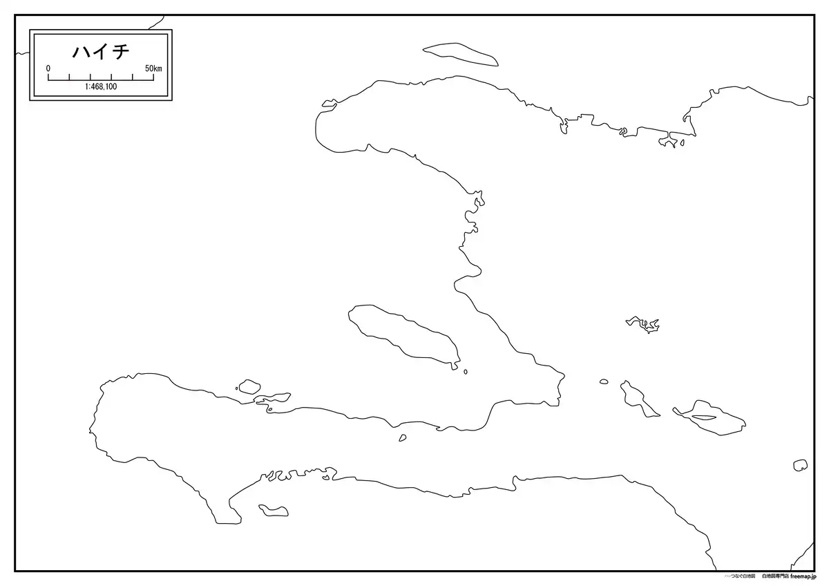 海岸線や川・池のみ記載