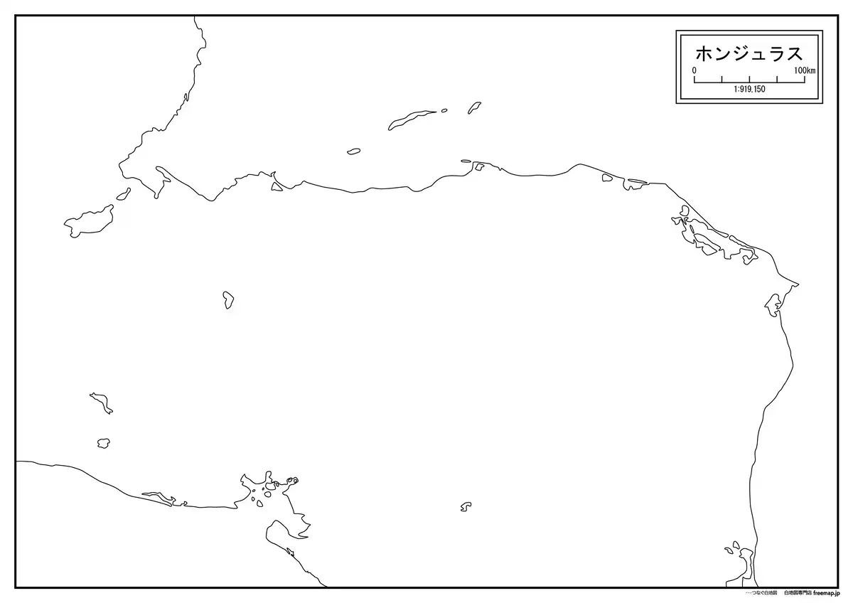 海岸線や川・池のみ記載