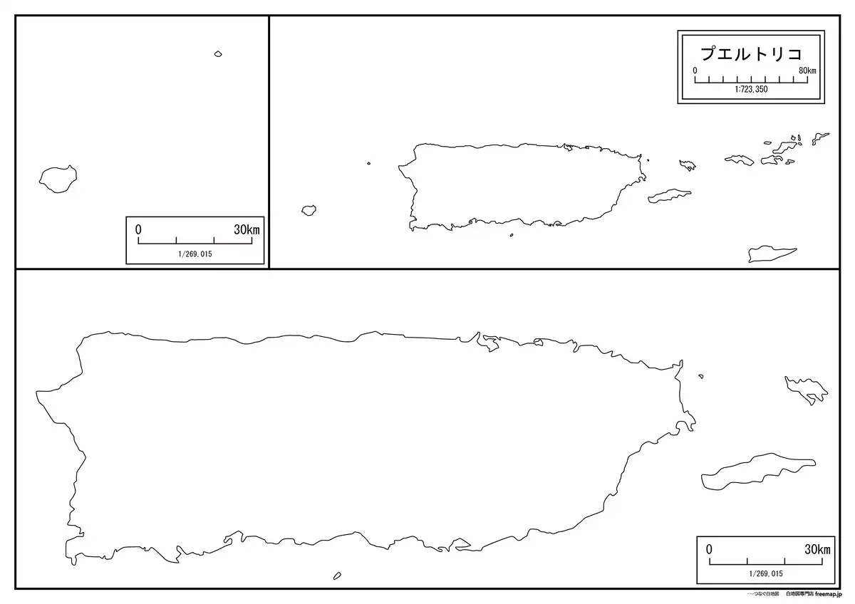 国境線や海岸線のみ記載