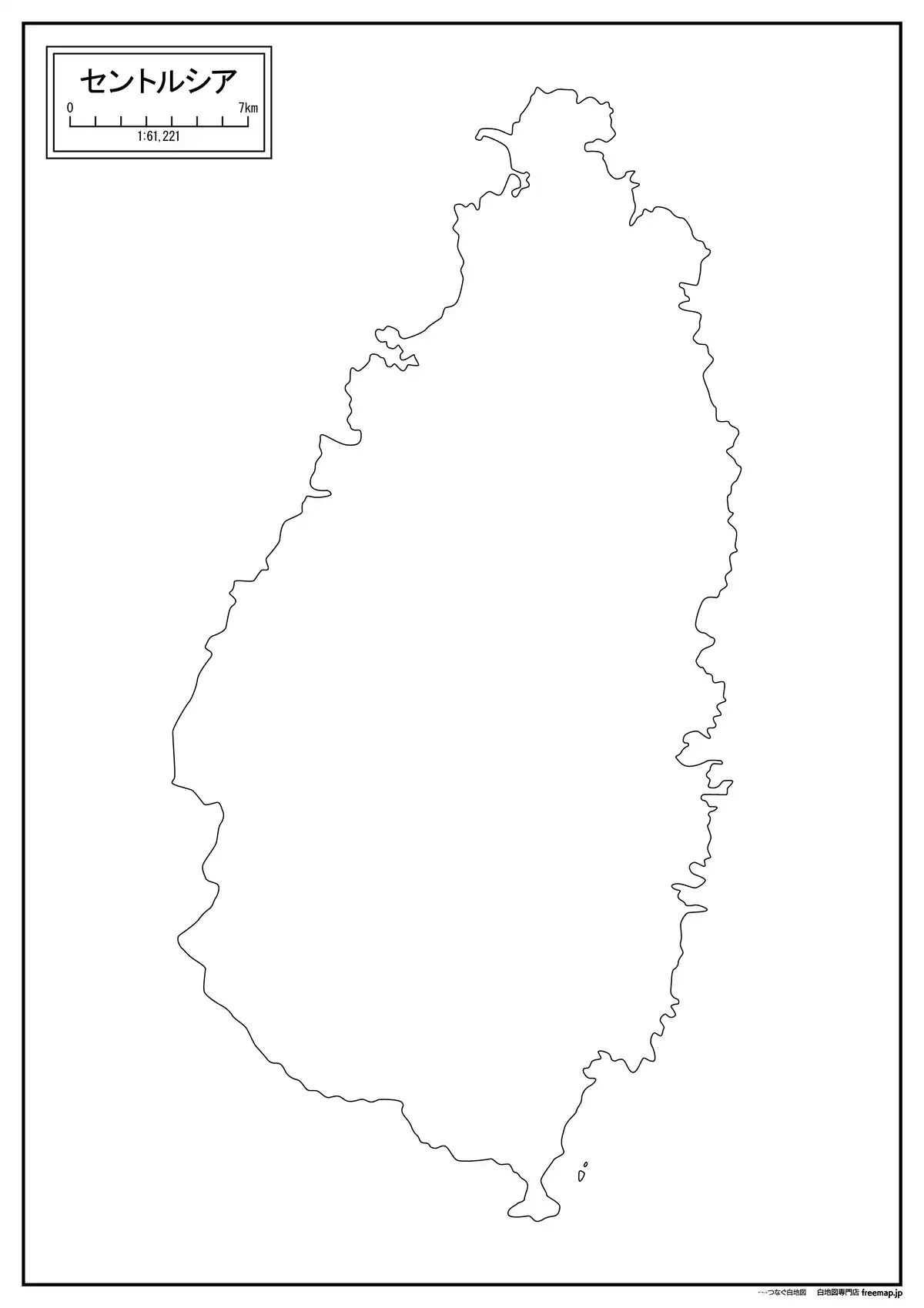 海岸線や川・池のみ記載