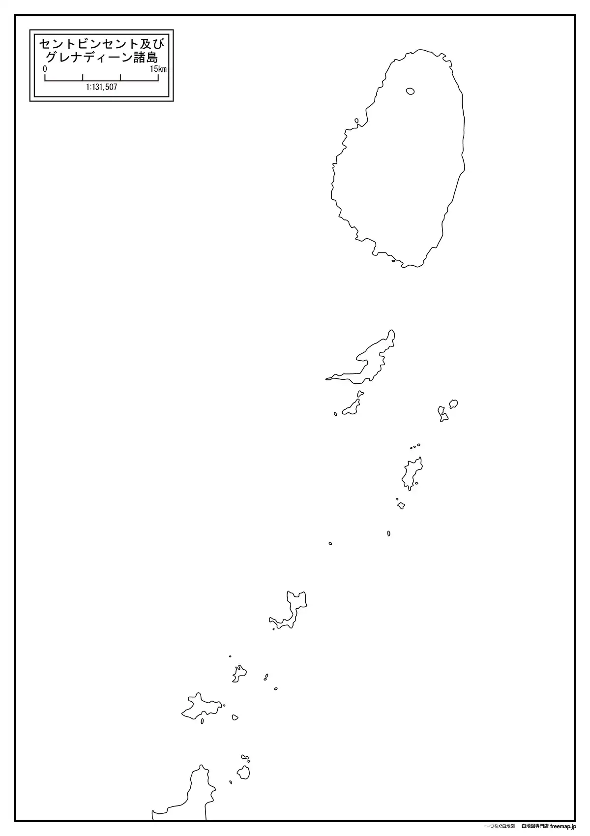 海岸線や川・池のみ記載