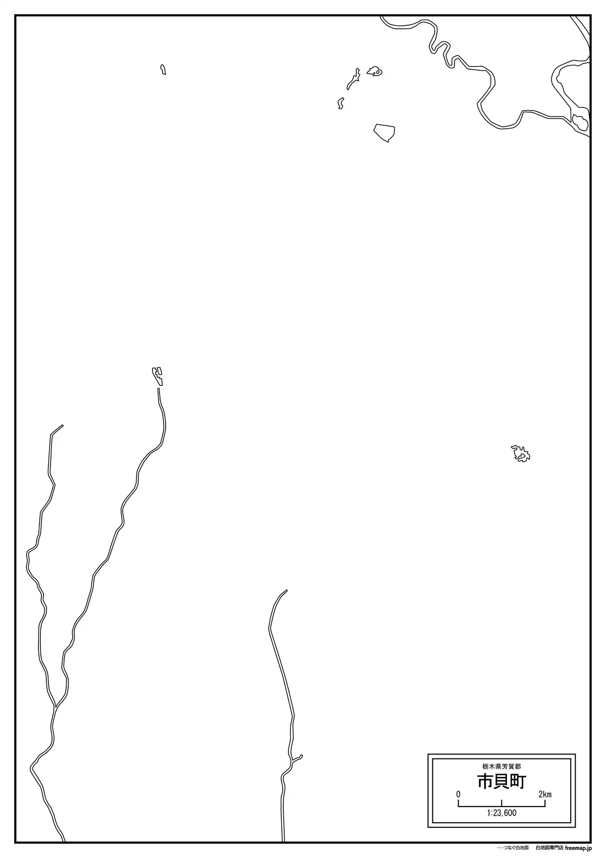 海岸線、川や池のみ記載