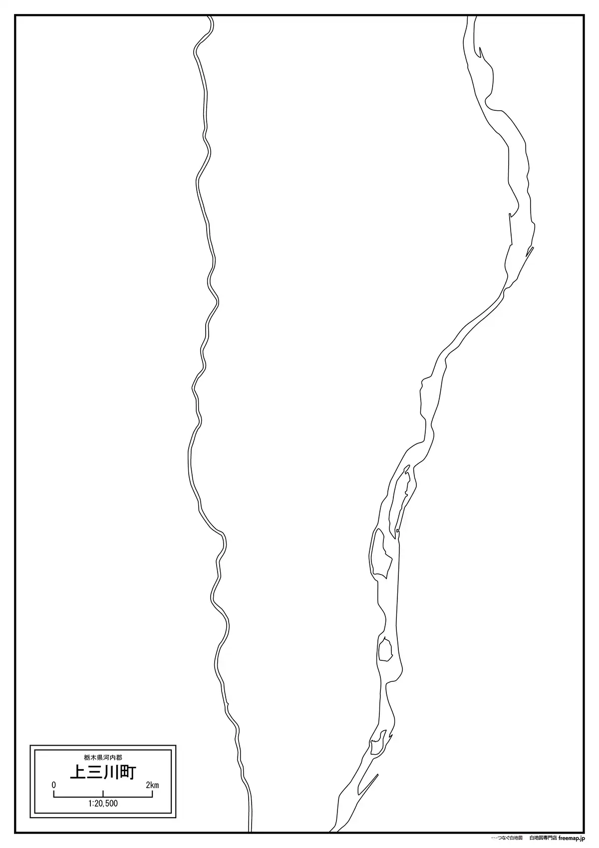 海岸線、川や池のみ記載