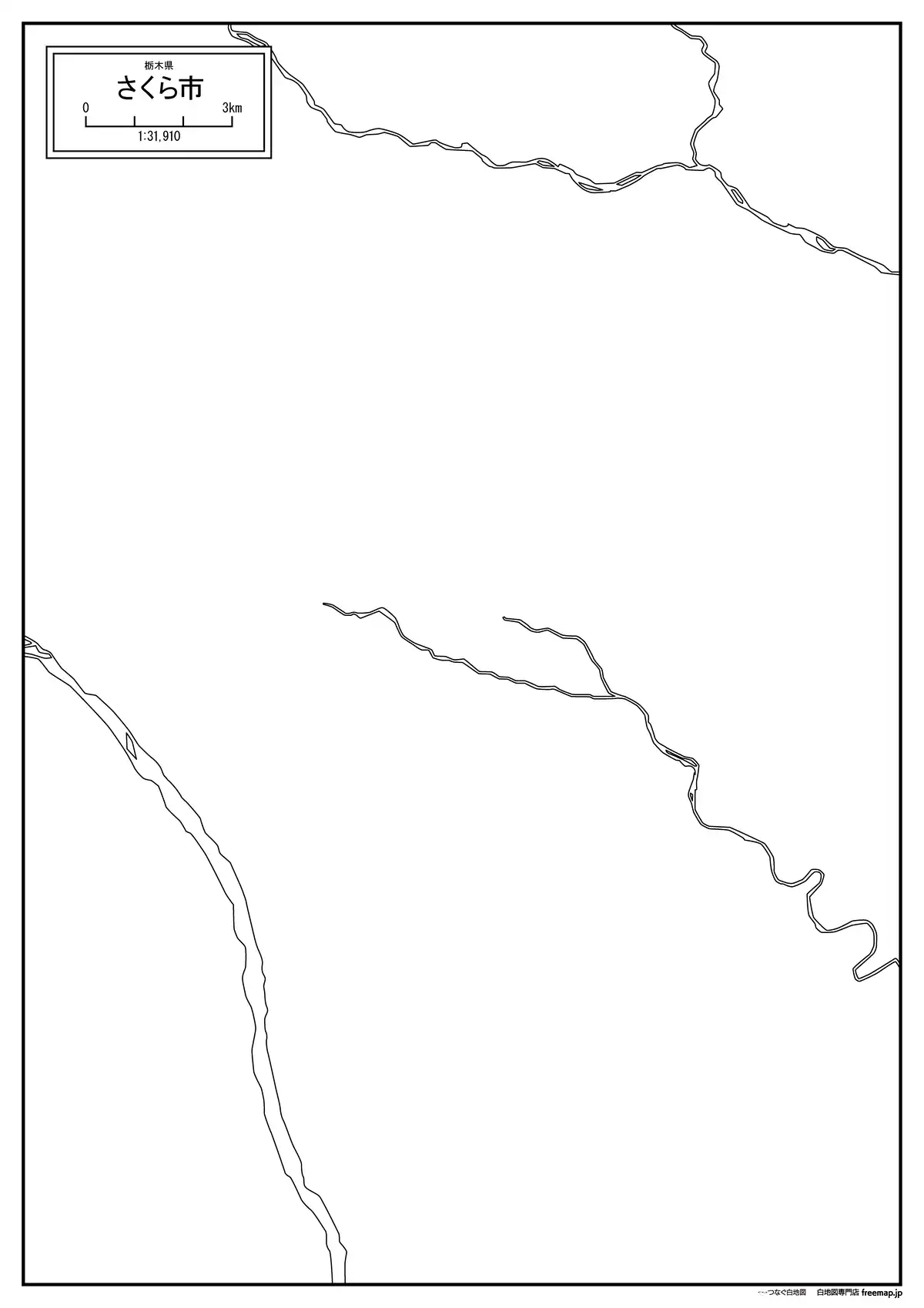 海岸線、川や池のみ記載