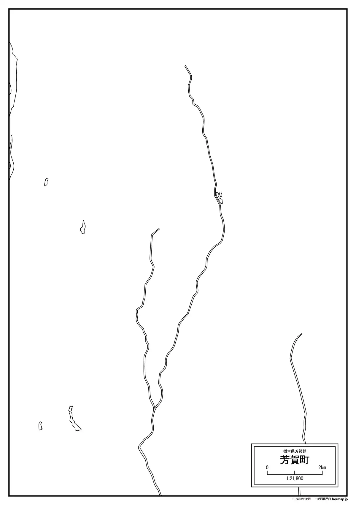 海岸線、川や池のみ記載