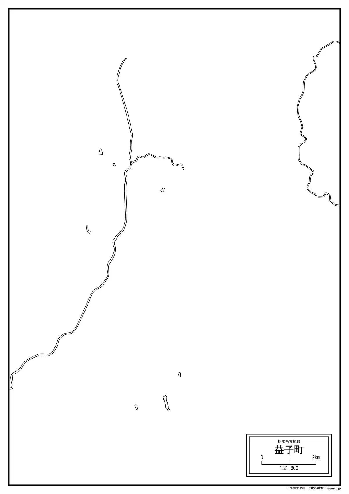 海岸線、川や池のみ記載