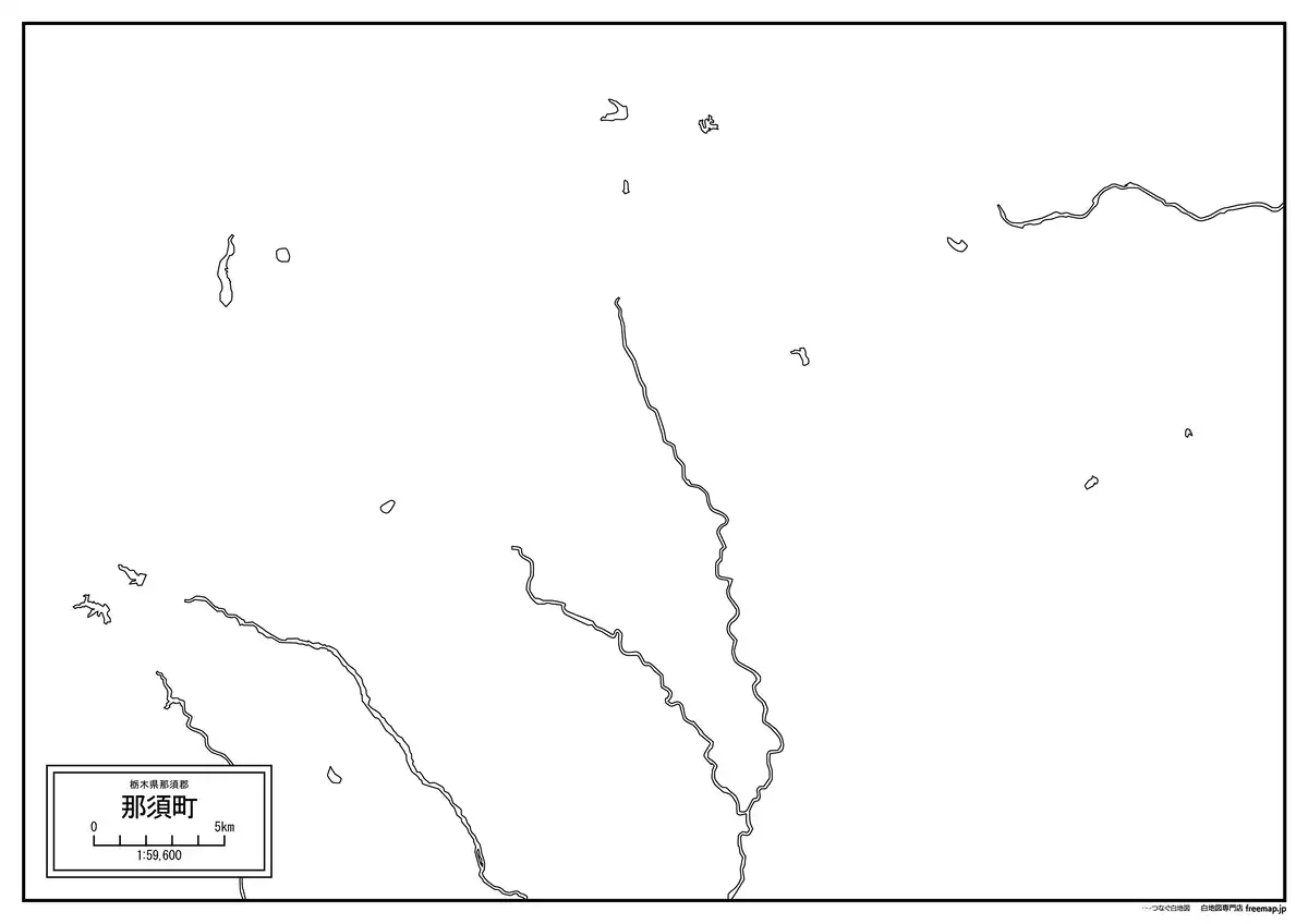 海岸線、川や池のみ記載