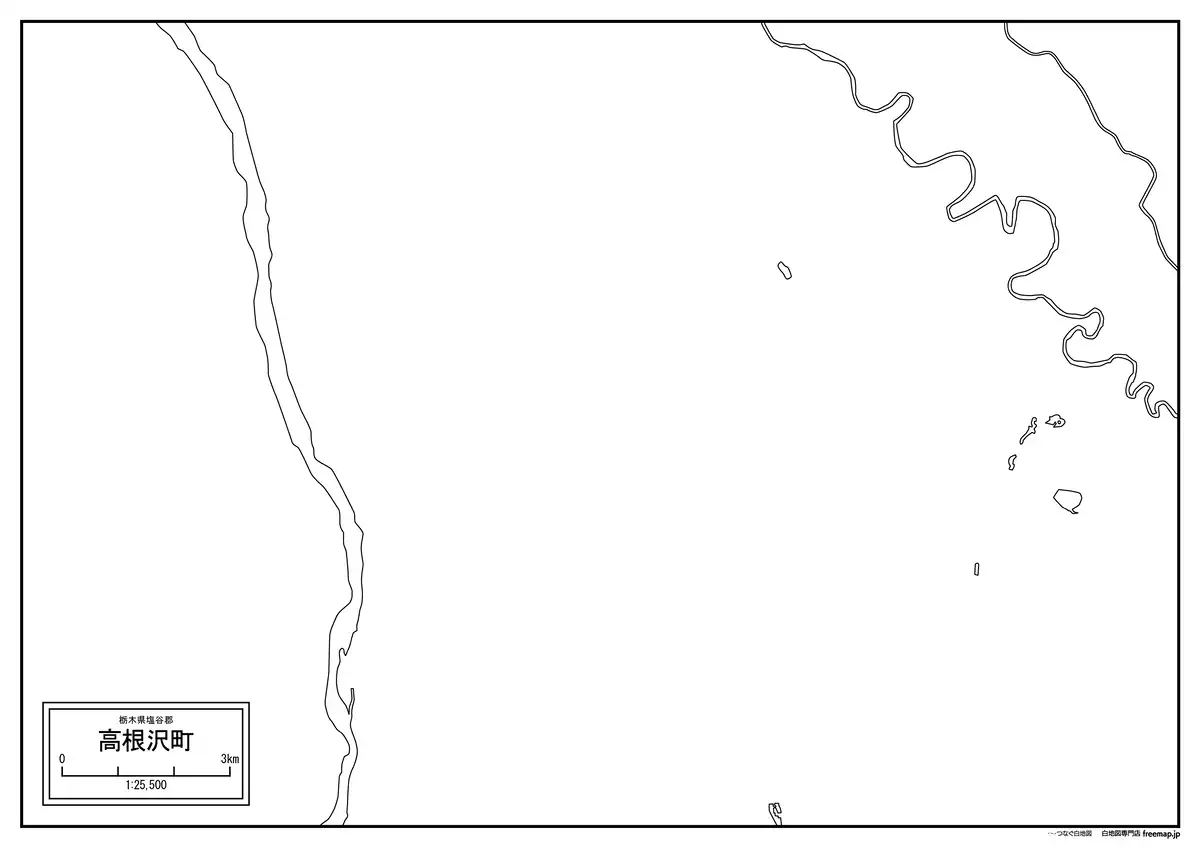 海岸線、川や池のみ記載