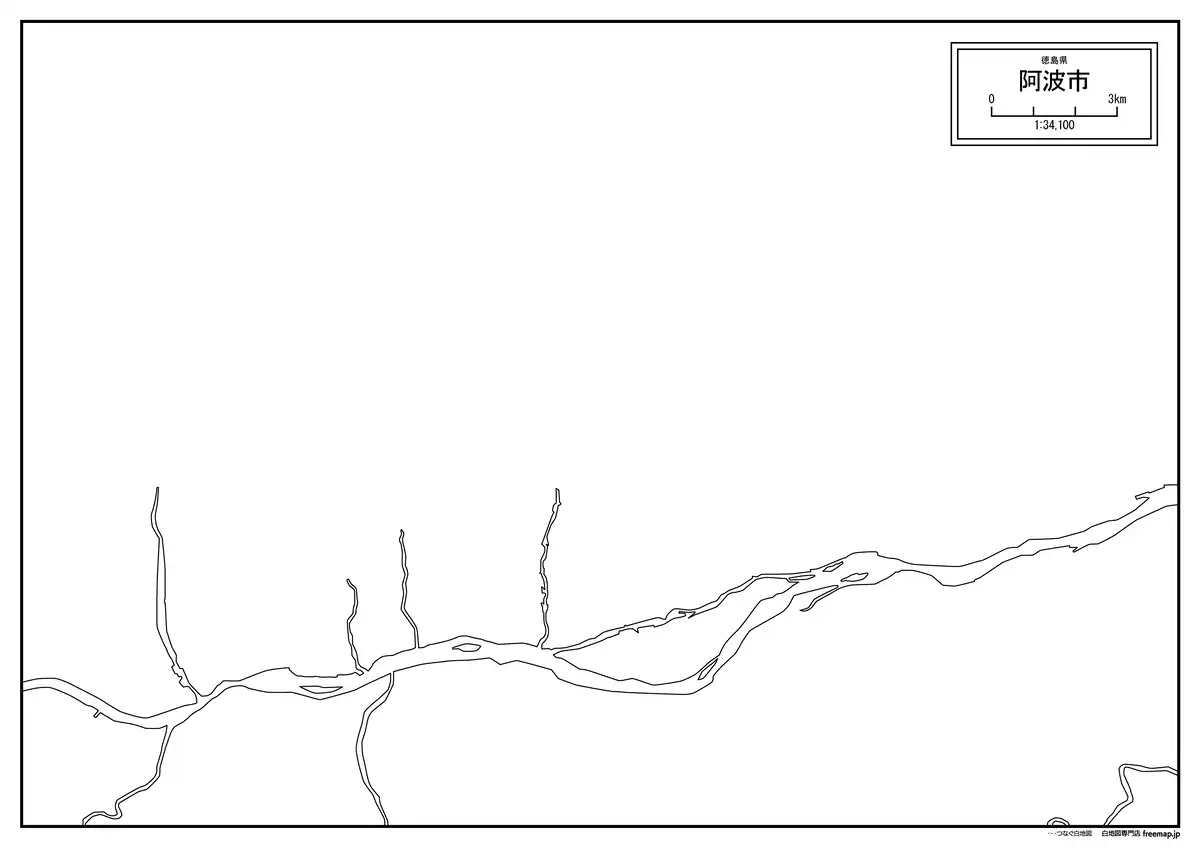 海岸線、川や池のみ記載