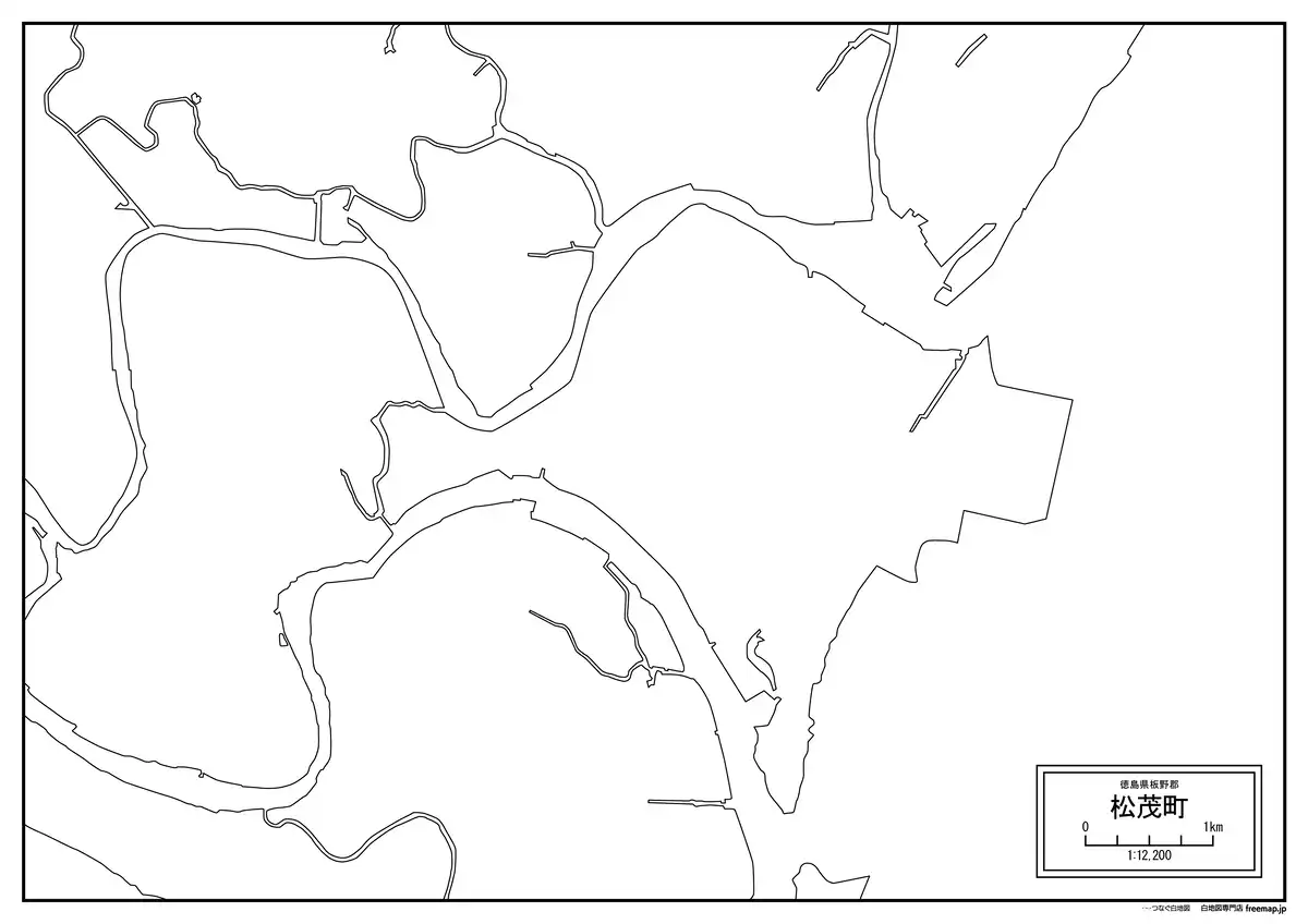 海岸線、川や池のみ記載