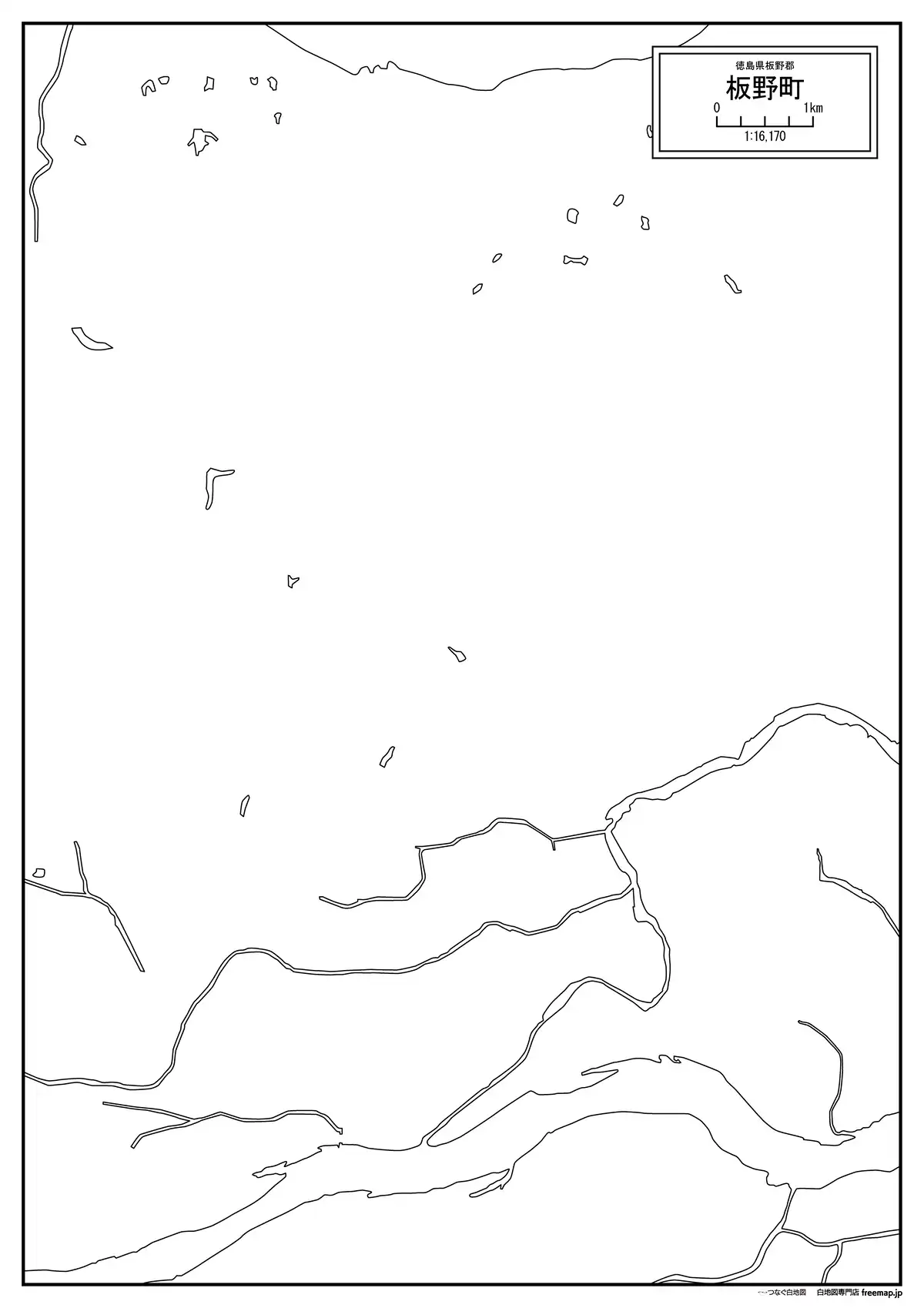 海岸線、川や池のみ記載