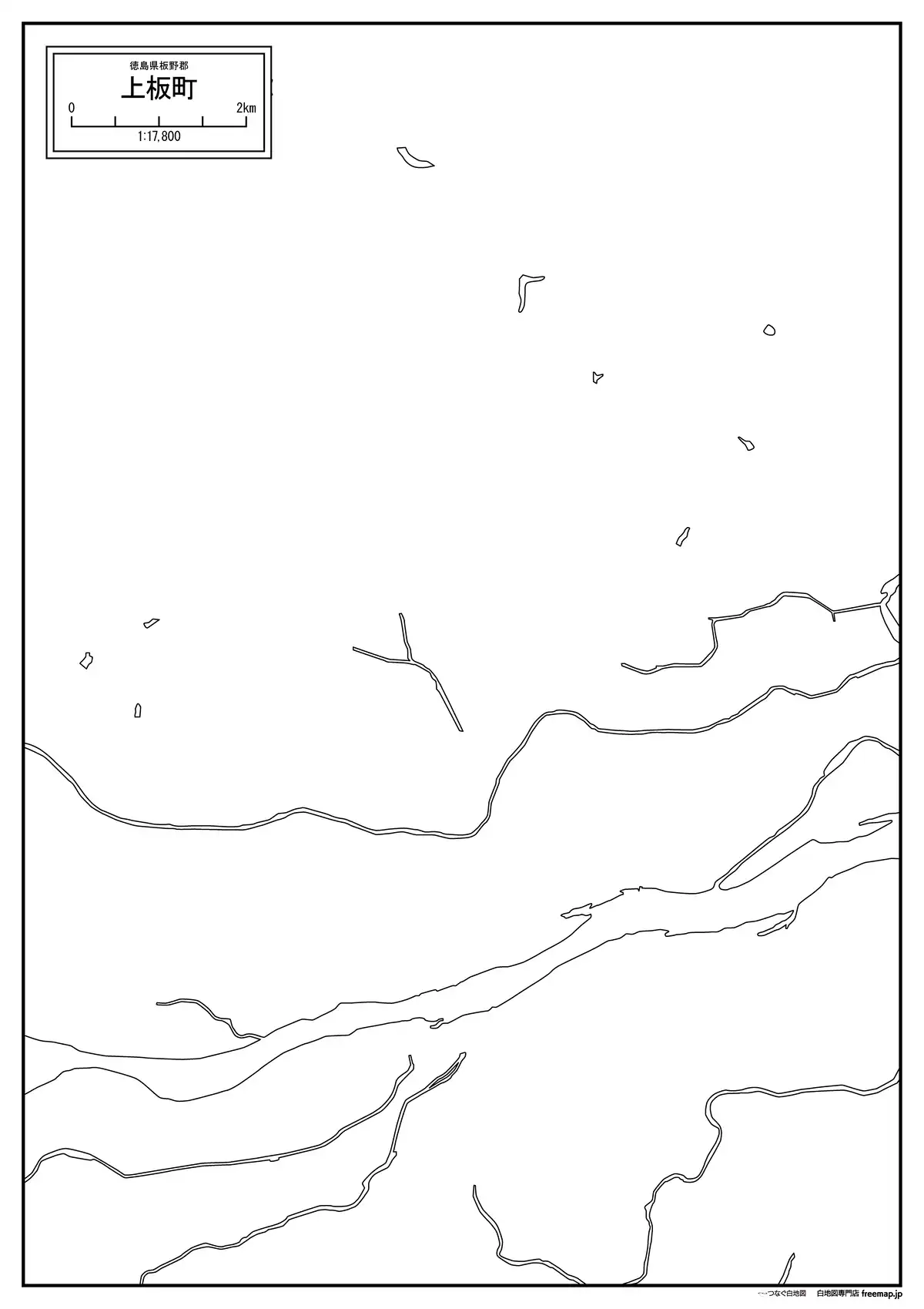 海岸線、川や池のみ記載
