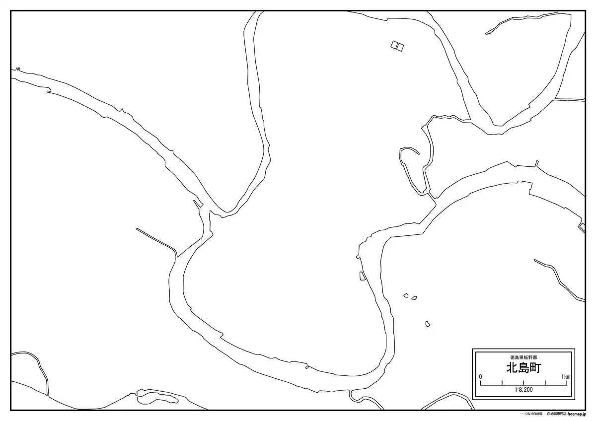 海岸線、川や池のみ記載