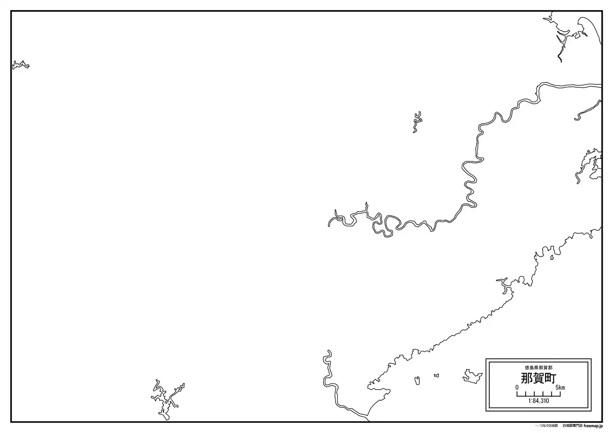 海岸線、川や池のみ記載