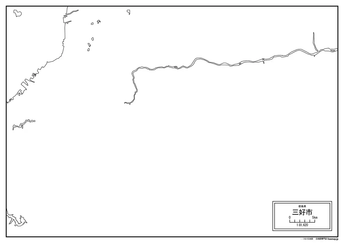 海岸線、川や池のみ記載
