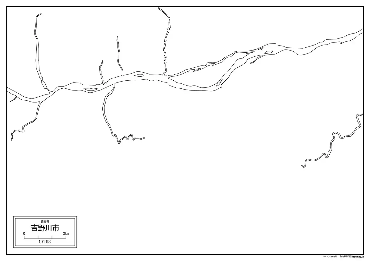 海岸線、川や池のみ記載