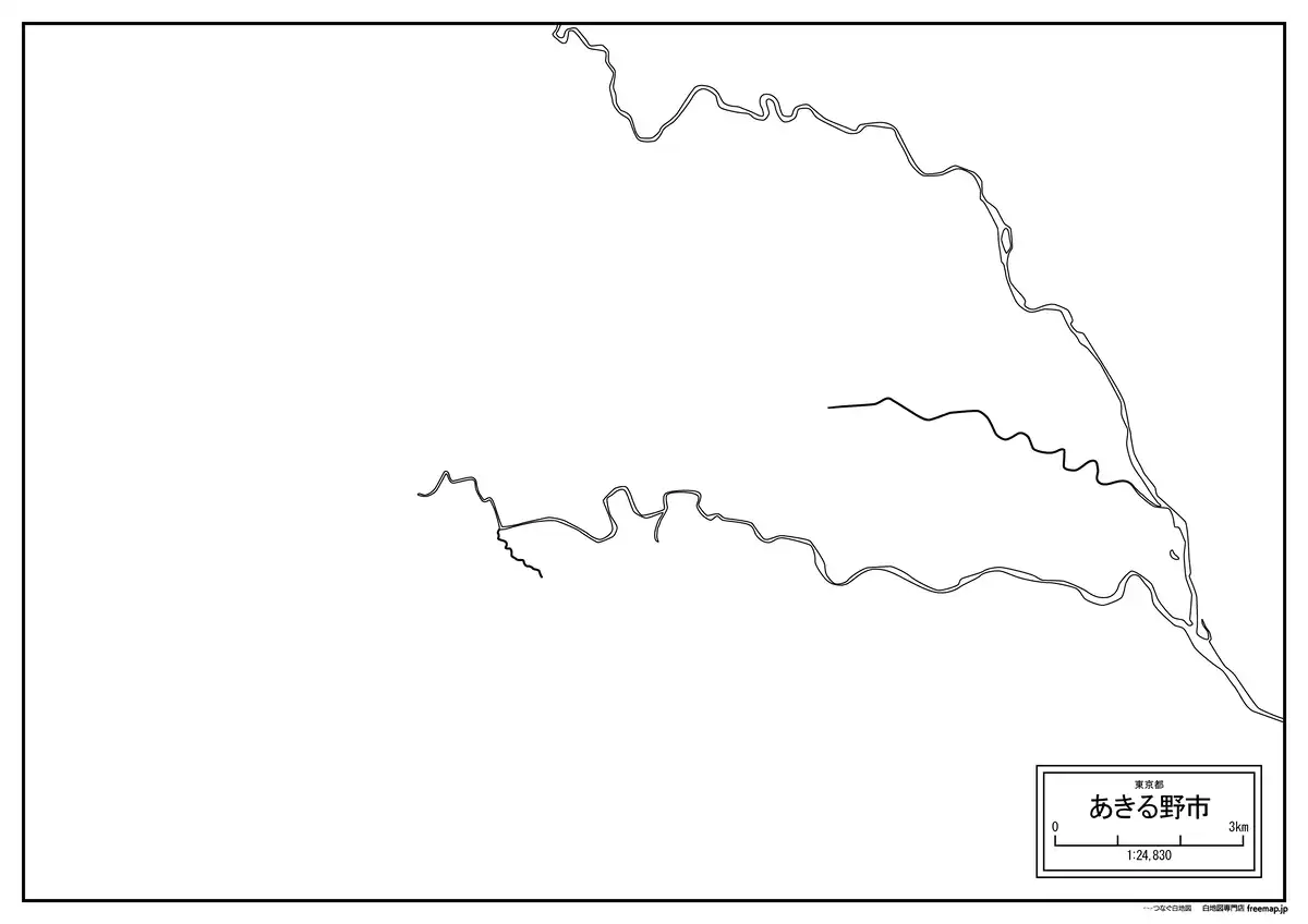 海岸線、川や池のみ記載