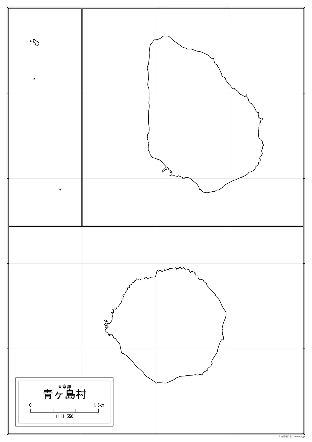 海岸線や川・池のみ記載
