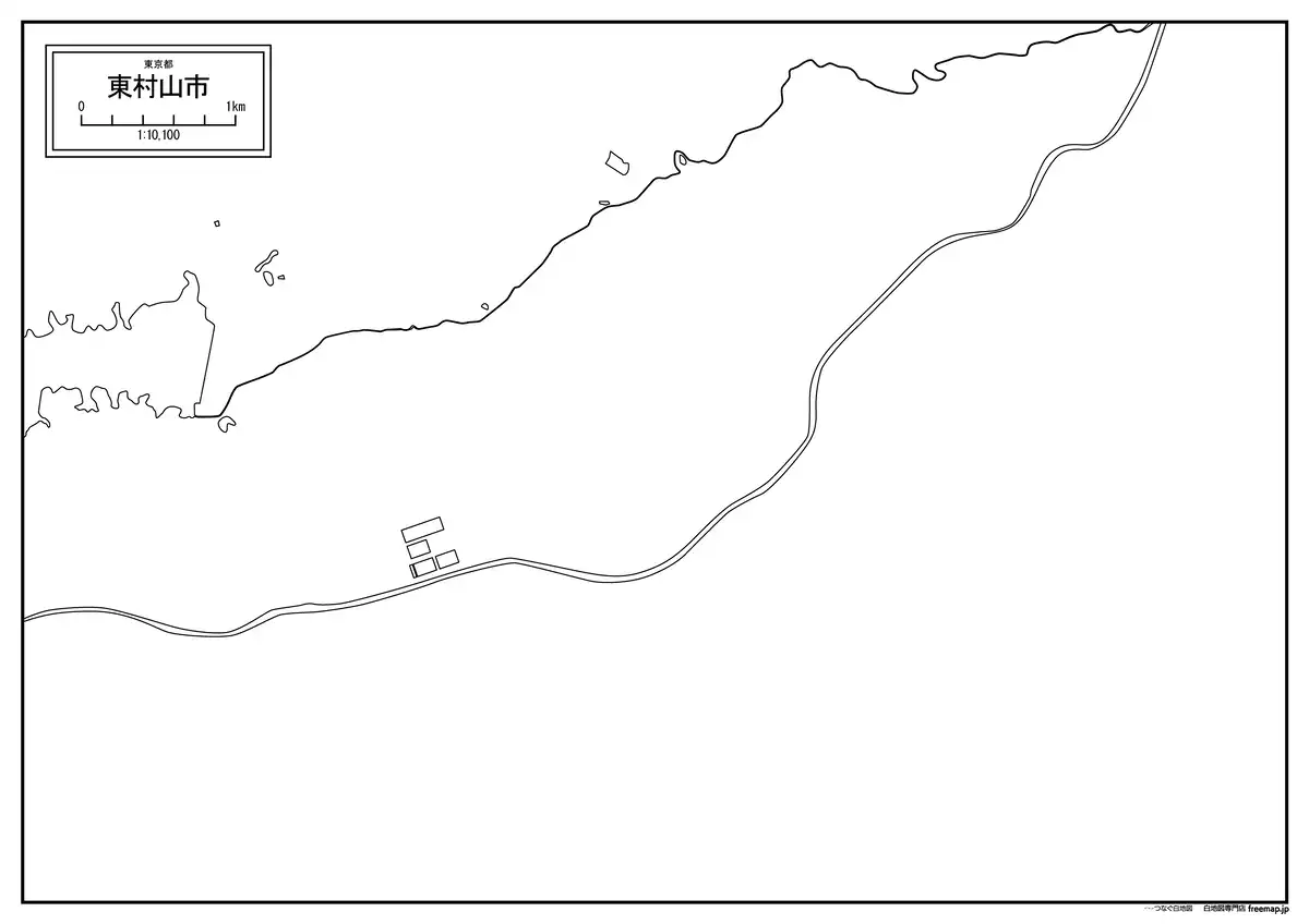 海岸線、川や池のみ記載
