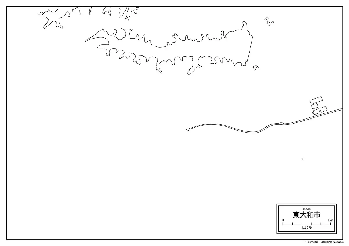 海岸線、川や池のみ記載