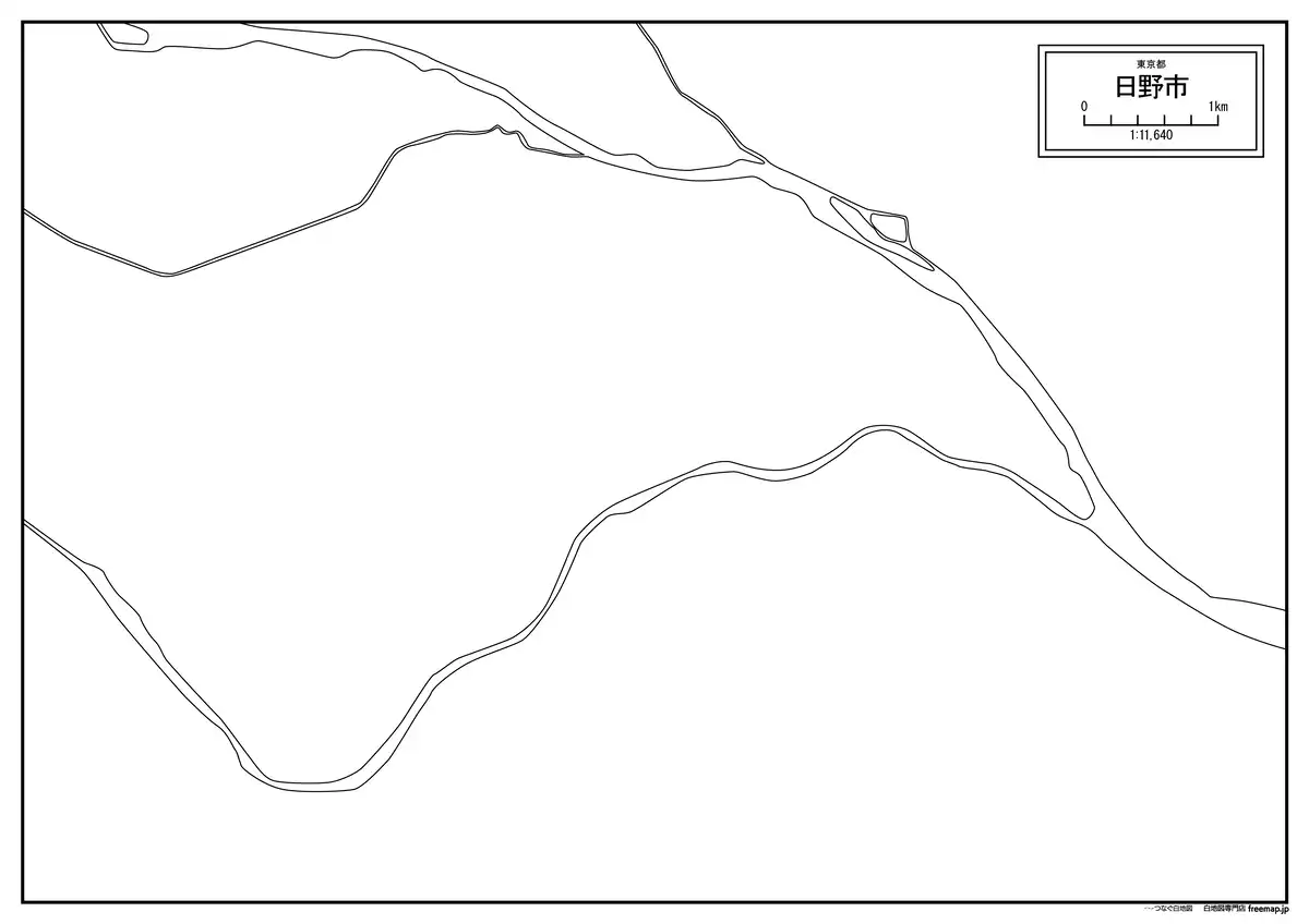 海岸線、川や池のみ記載