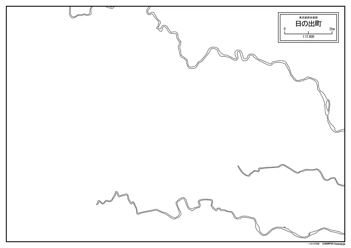 海岸線、川や池のみ記載