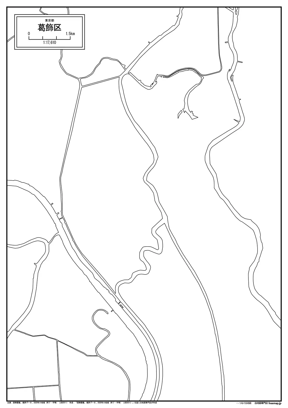 海岸線、川や池のみ記載