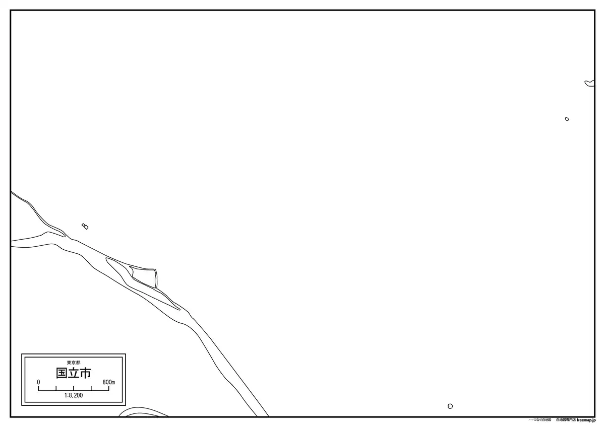海岸線、川や池のみ記載