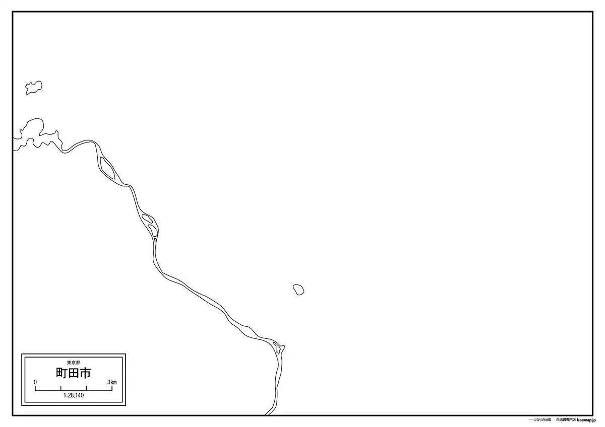 海岸線、川や池のみ記載