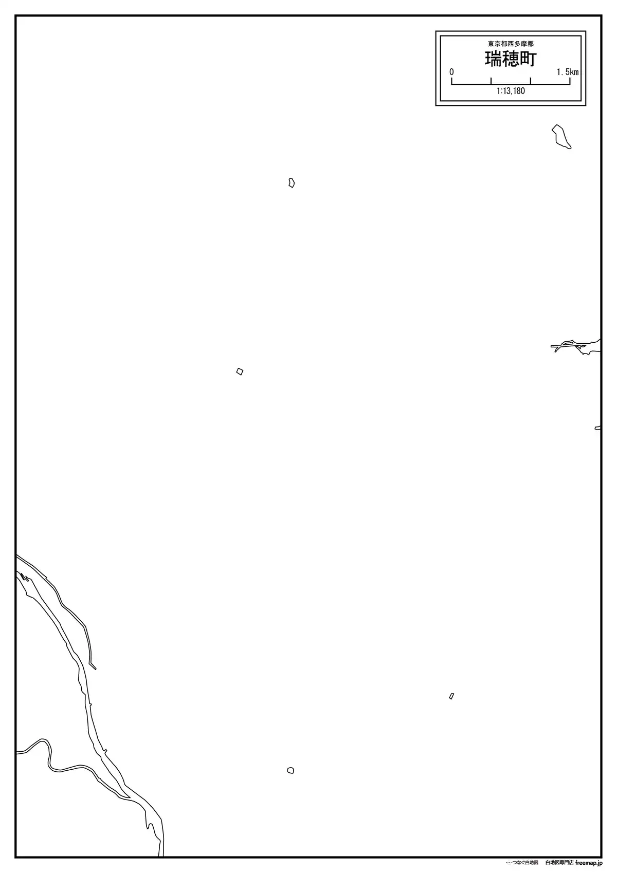 海岸線、川や池のみ記載