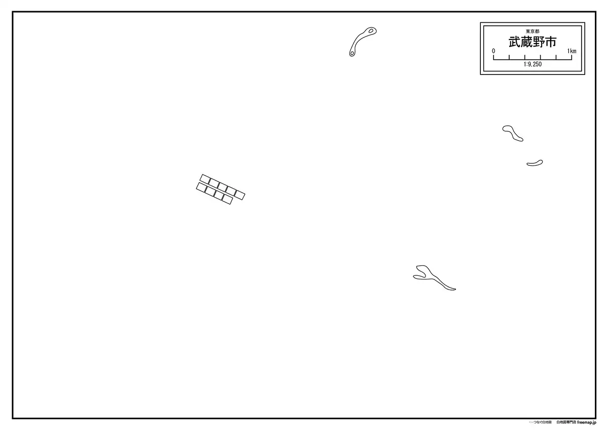 海岸線、川や池のみ記載