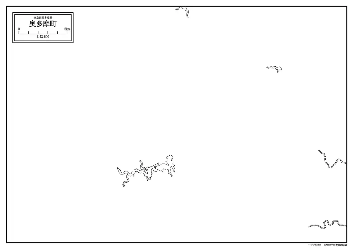 海岸線、川や池のみ記載