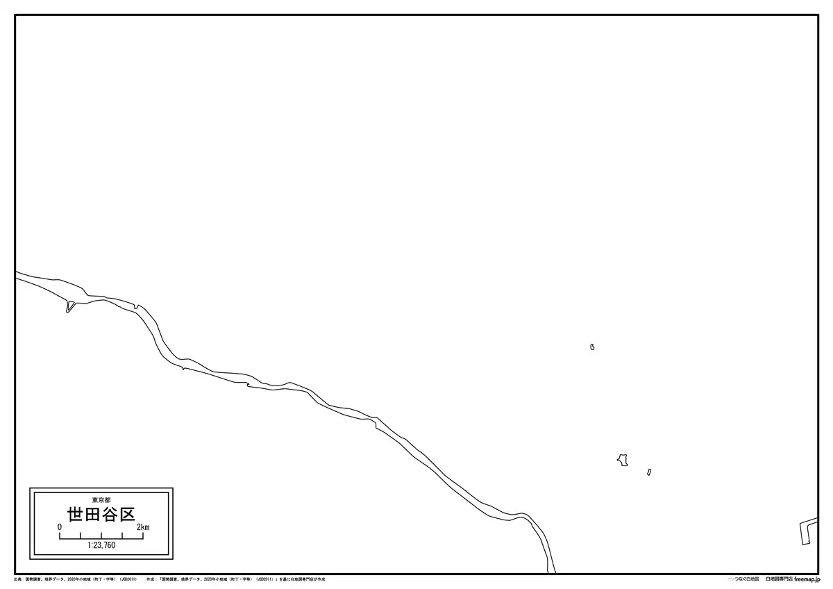 海岸線、川や池のみ記載