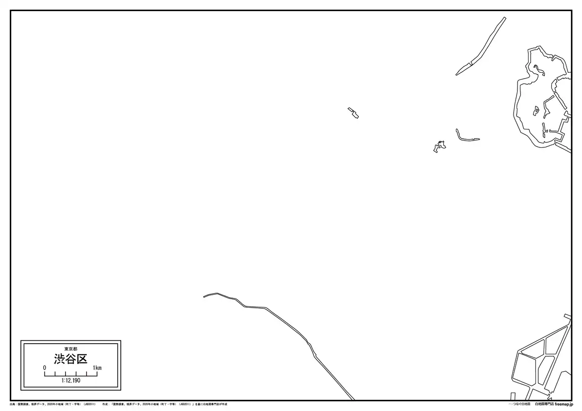 海岸線、川や池のみ記載