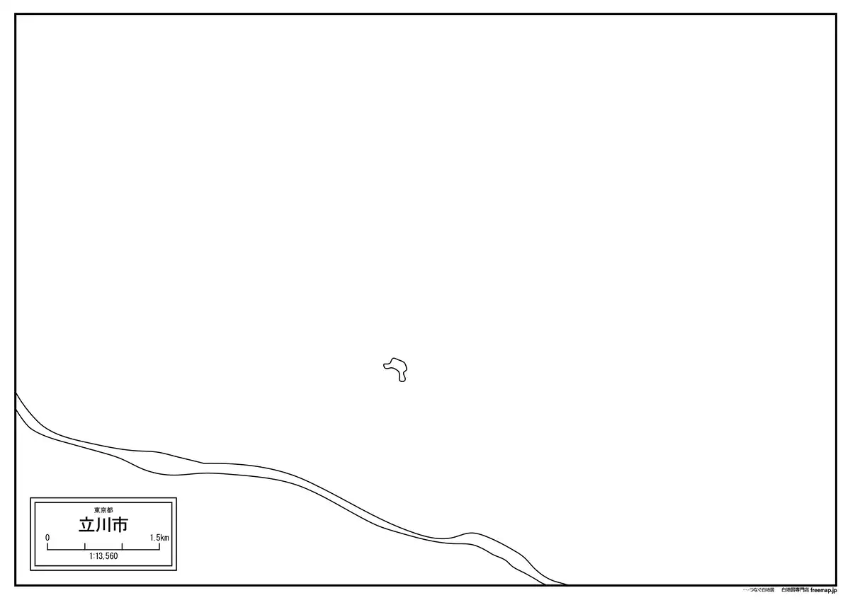 海岸線、川や池のみ記載
