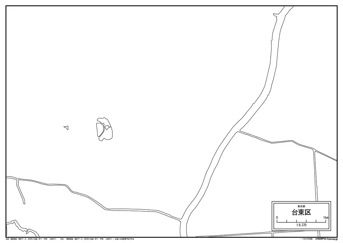 海岸線、川や池のみ記載