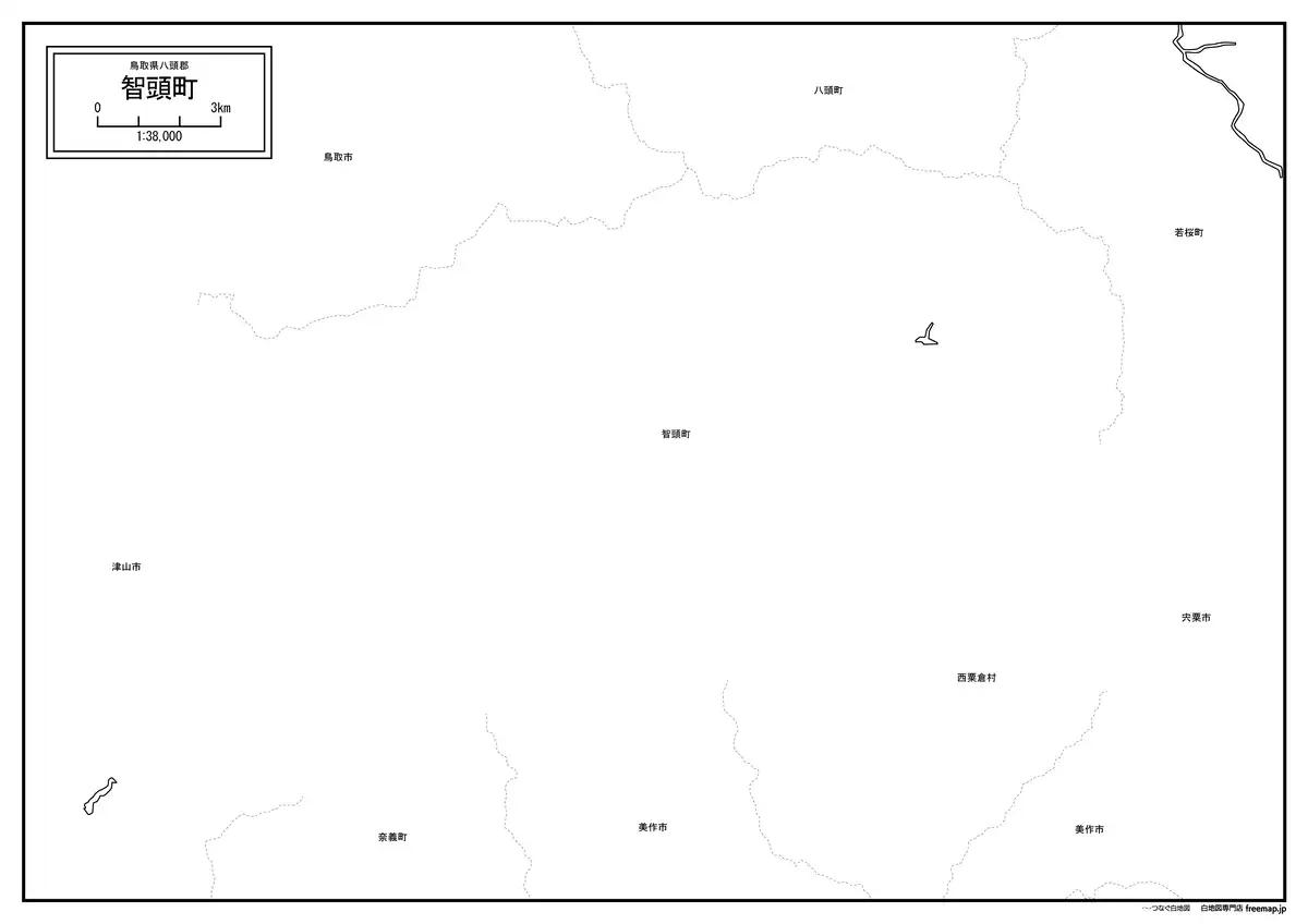 海岸線、川や池のみ記載