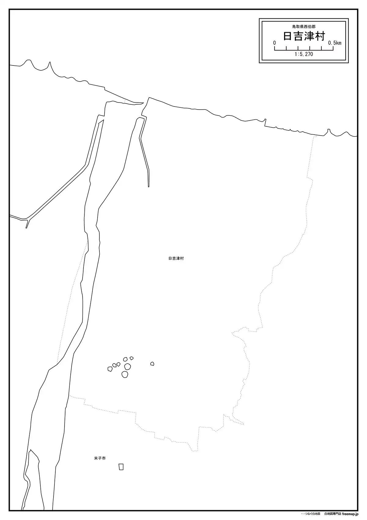 海岸線、川や池のみ記載