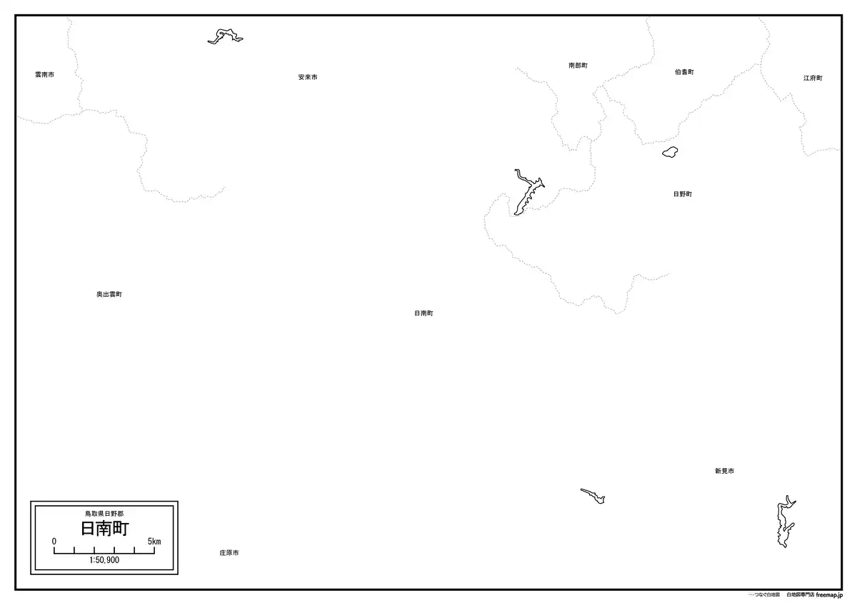 海岸線、川や池のみ記載