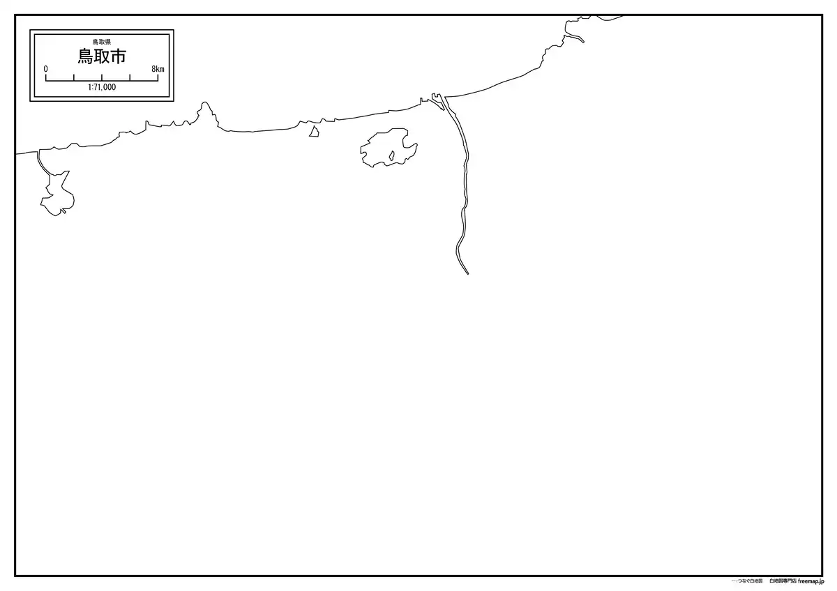 海岸線、川や池のみ記載