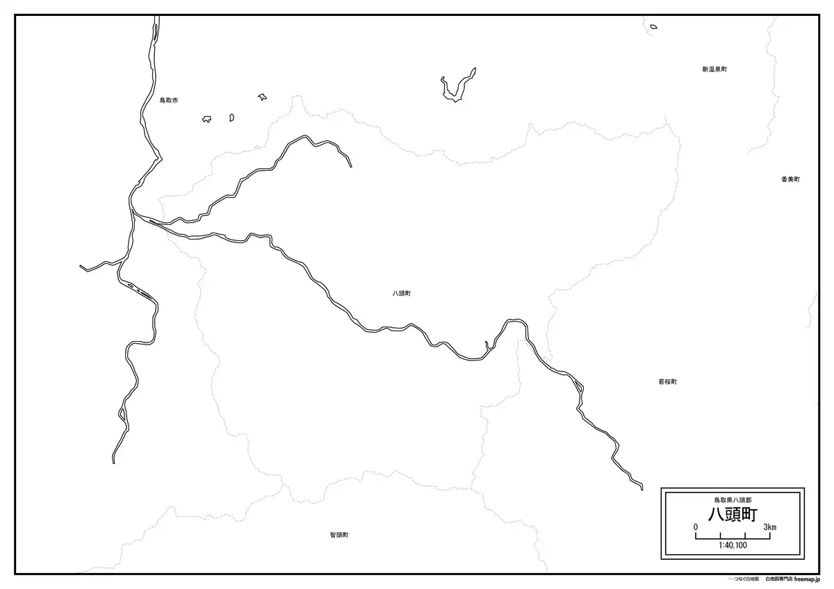 海岸線、川や池のみ記載