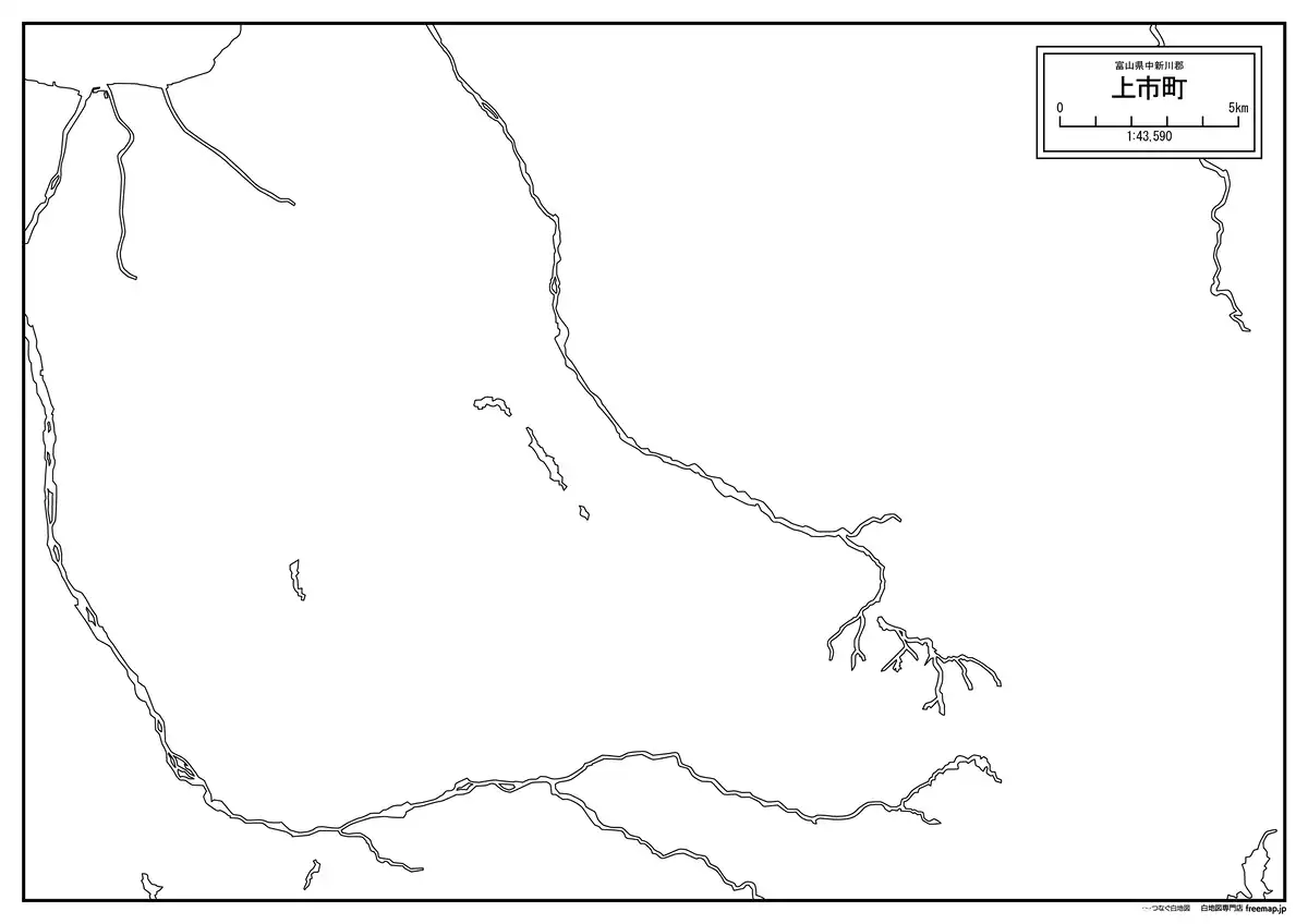 海岸線、川や池のみ記載