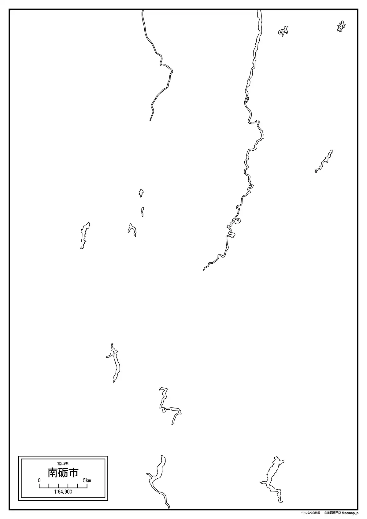 海岸線、川や池のみ記載
